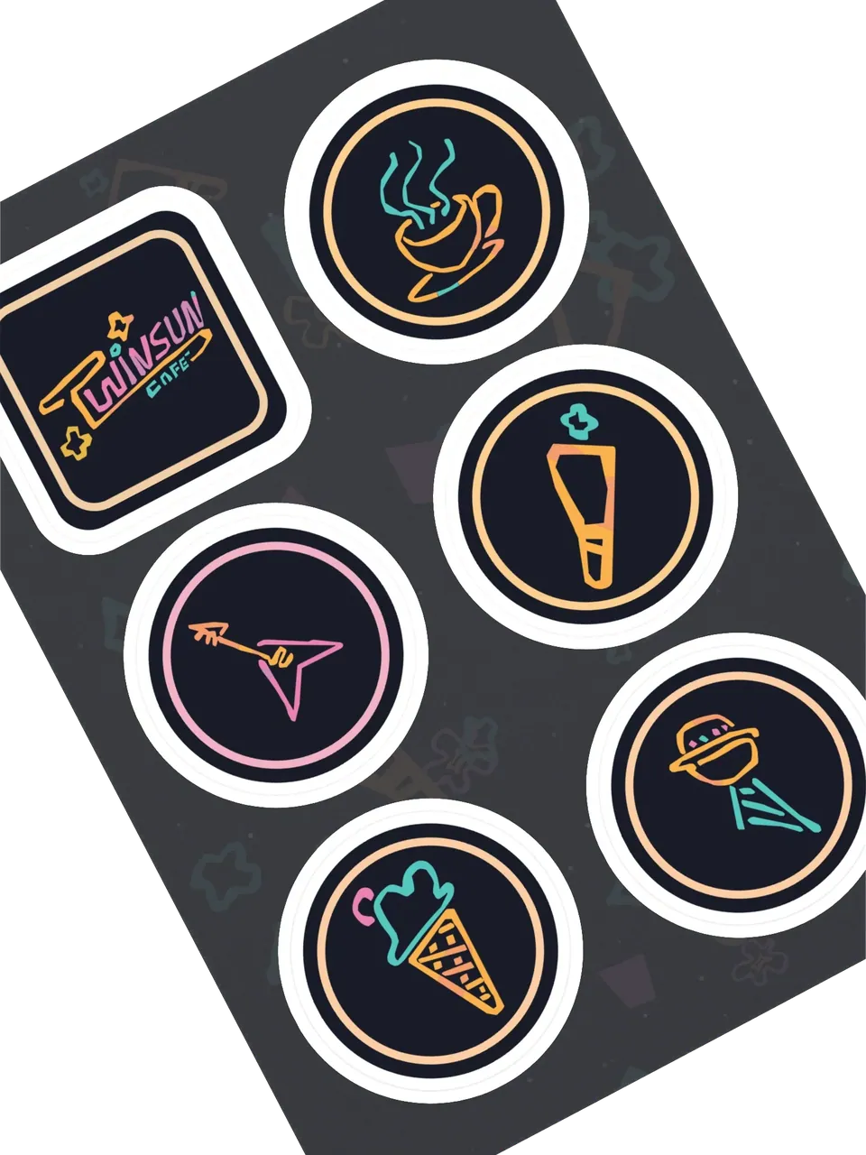Twinsun Café Stickers